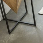 Inverted Pyramid Wooden Side Table - Image 7