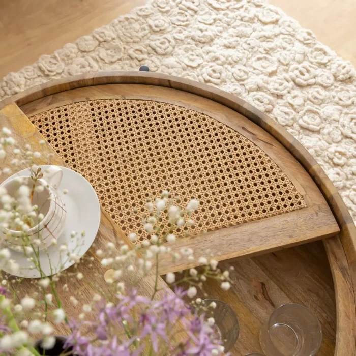 cane-coffee-table6.webp Leicester Round Wood And Cane Coffee Table - Image 5
