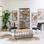 Derby Wooden Metal Cage Coffee Table - Image 2