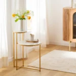 Monro Marble Finish End Table