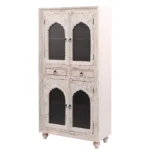 Eagle Wooden Carved White Cabinet - Image 3