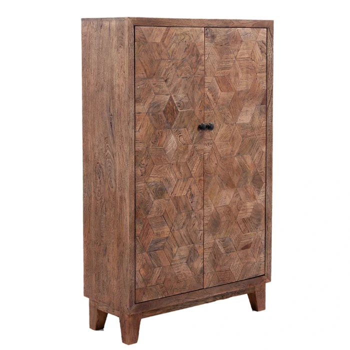 08-6 Owl Walnut Wash 2 Door Cabinet - Image 2