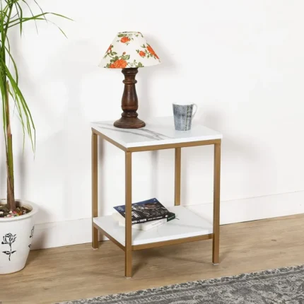 Ophelia side table marble look
