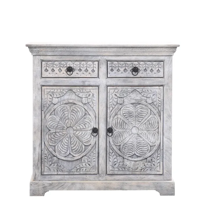 Dares Grey 2 Drawer Sideboard - Image 3