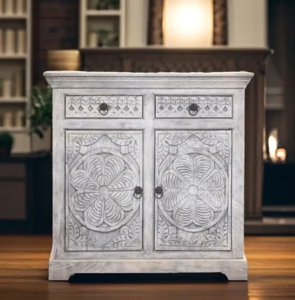 Dares Grey 2 Drawer Sideboard