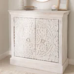 Henna Solid Wood White 2 Door Sideboard - Image 9