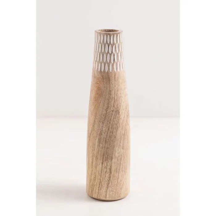 1-183 Vase In Mango Wood Natai - Image 1