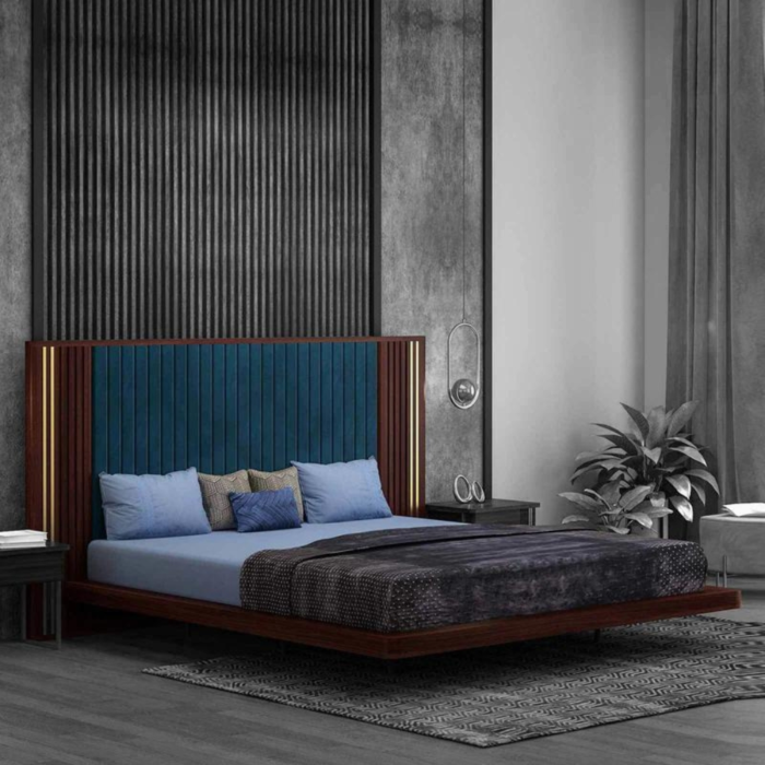 1-27 PRITI :Occitanie Wooden Queen Bed - Image 2