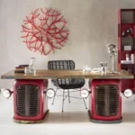 Solid Tractor Vintage Desk Table | Counter Desk | Bar Furniture