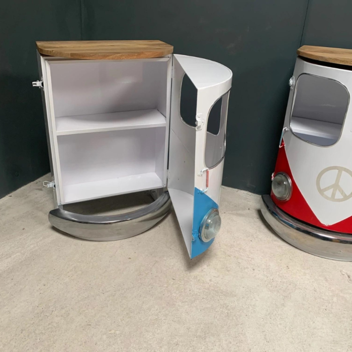 1-4 PRITI :Vintage VW Bus Cabinet with Wooden Top - Image 4
