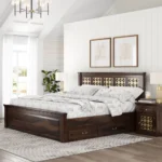 Priti : Diamond Empire Solid Wood Storage Platform Captains Bed