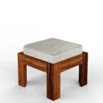 Milton Wooden 4 Stool Center Table - Image 6