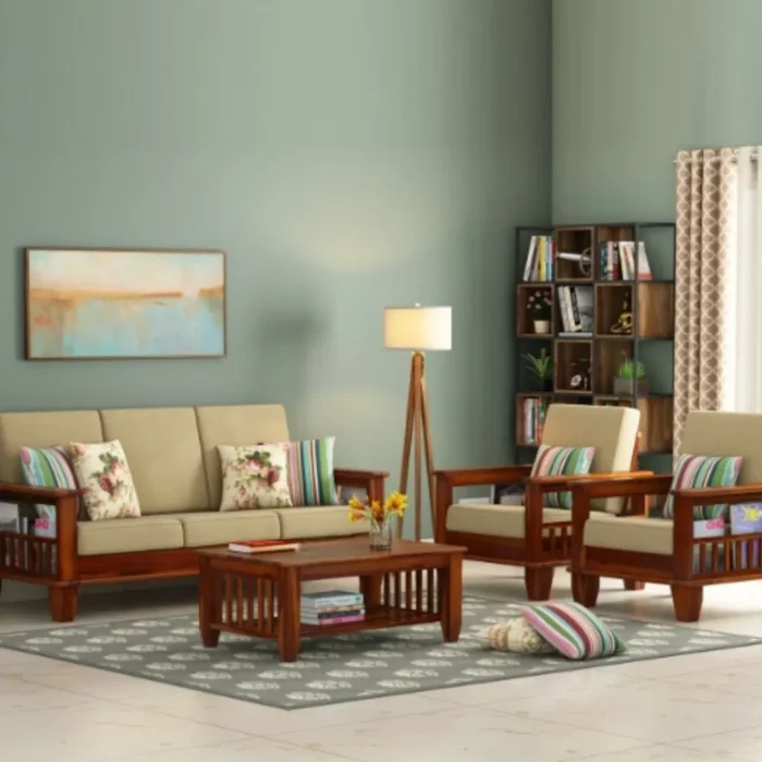 Priti : Sevilla Wooden Sofa Set - Image 1
