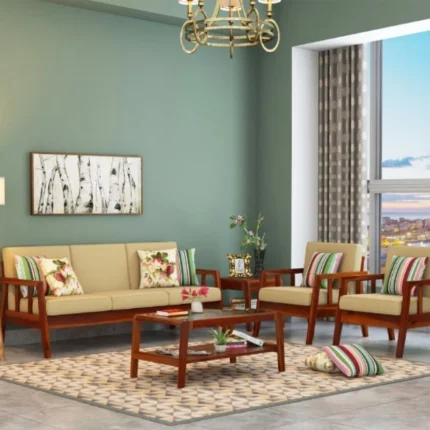 Priti : Cadiz Wooden Sofa Set