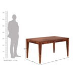 PRITI : Chamonix 6 Seater Cushioned Dining Table Set - Image 3