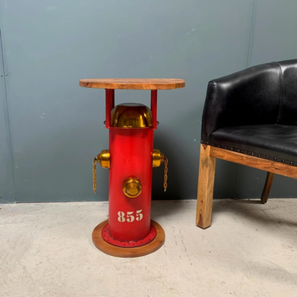 Red Fire Hydrant Side Table