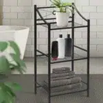 3-Tier Multipurpose Freestanding Metal Rack Storage Shelves/ Bathroom Rack