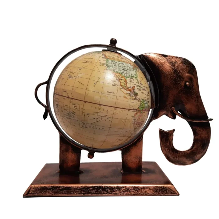 1-77 Elephant Design with Globe Decor
