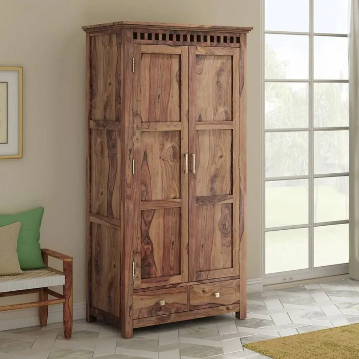 Venus Solid Wood 2 Door Wardrobe