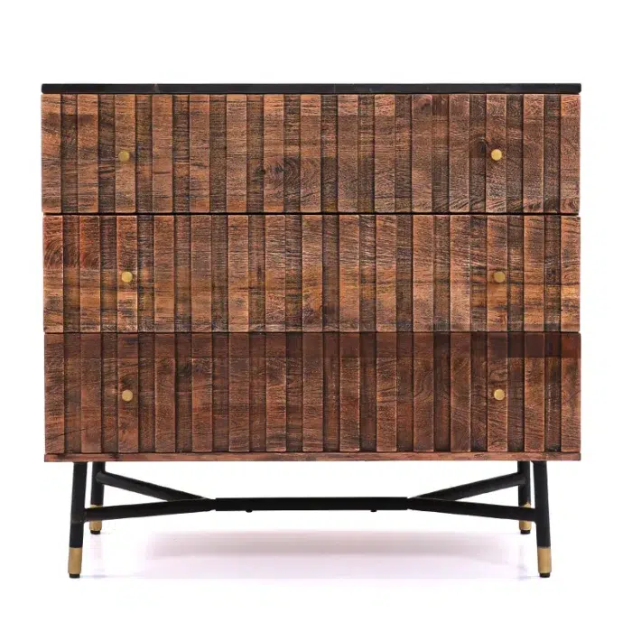 1-9 (2) Kigali Walnut Wash 3 Drawer Chest - Image 2