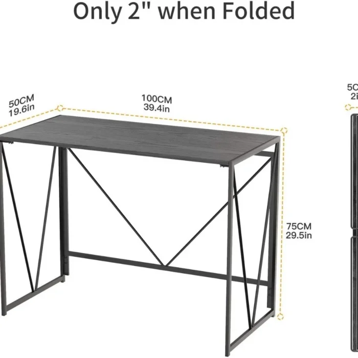 10 HOME OFFICE COMPUTER DESK EASILY FOLDABLE - Image 6