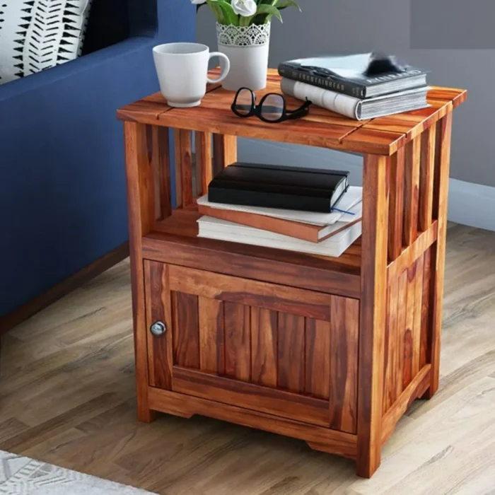 102-3 Djamen Solid Wood Bedside - Image 3