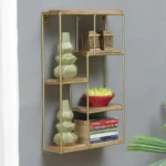 Solid Wood Vertical Storage Wooden Wall Shelf