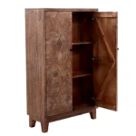 Owl Walnut Wash 2 Door Cabinet - Image 4