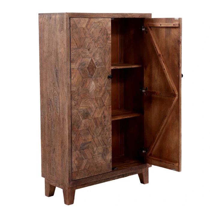 11-5 Owl Walnut Wash 2 Door Cabinet - Image 4