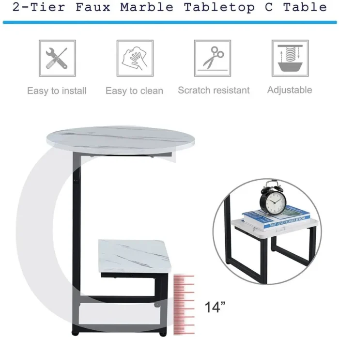 16-3 Ville Modern Round Side Table - Image 5