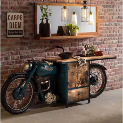 Antique Wooden Furniture | Triumph Bike vanity