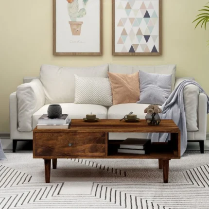 Lyon Solid Wood Walnut Coffee Table