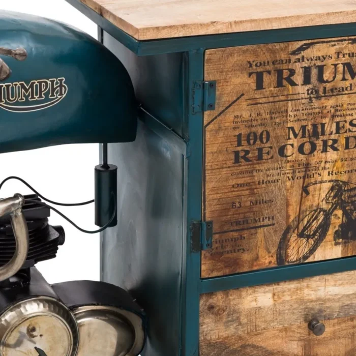17 Antique Wooden Furniture | Triumph Bike vanity - Image 3