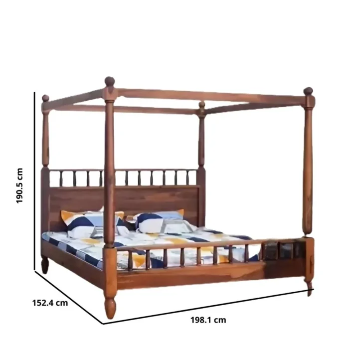 198.1-cm PRITI : Kazama Wooden King Bed - Image 2