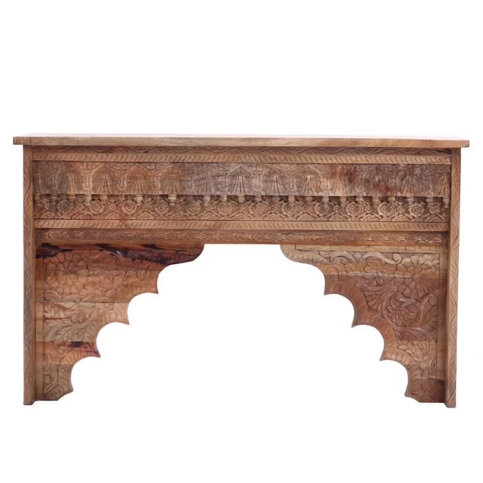 Arch Carved Solid Wood Console Table - Image 3
