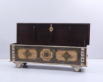 Priti Brown and Cream Embellished Trunk - Image 3