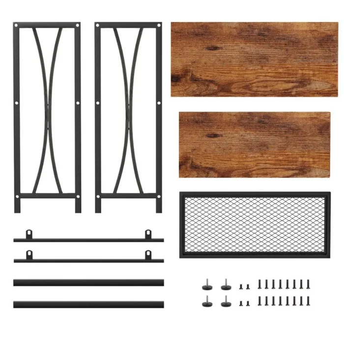 2-1 (3) Industrial Rustic 3-Tier Storage Side Table - Image 4