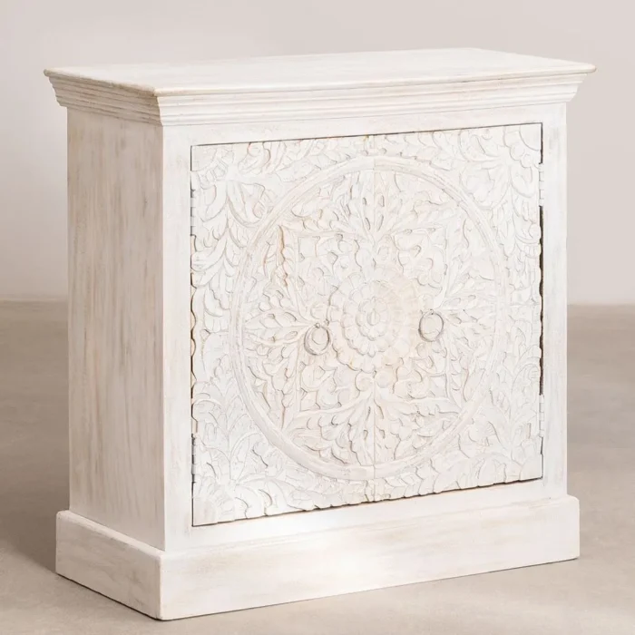 2-12 Henna Solid Wood White 2 Door Sideboard - Image 8