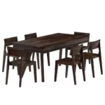 PRITI : Pasig Modern Rustic Solid Wood Dining Table and 6 Chair Set - Image 3