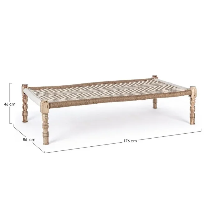 2-16 Traditional Natural Khat Daybed - Image 7