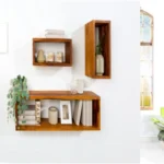 Solid Hanging Wall shelf set of 3 Sheesham Stone Finish - Image 7