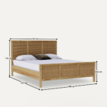 Priti : Glamping Rattan Queen Bed - Image 4