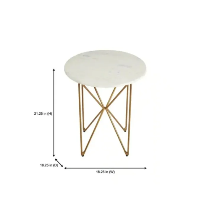 Rovo Marble Finish Side Table - Image 6