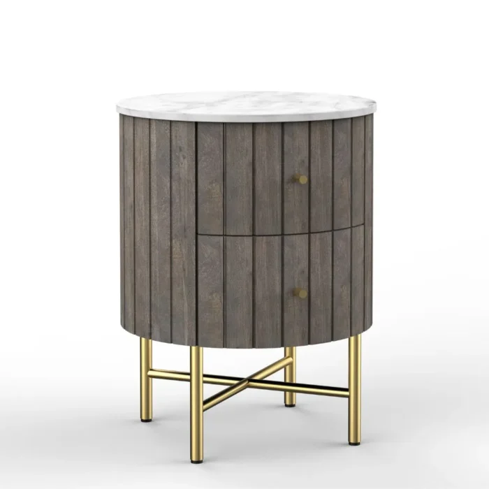 2-335 Piano 2 Drawer Bedside Table - Image 3
