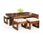 Strasbourg Solid Wood 4 Stool Center Table - Image 2