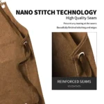 Carrotez Chef Apron, Cotton Canvas Cross Back Adjustable Apron with Pockets for Women and Men, Adjustable Size S to L – Cappuccino Brown - Image 4