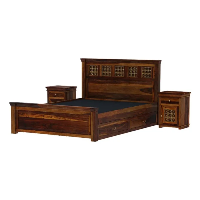 2-36 (1) Priti : Prestige Solid Wood King Size Drawer Storage Bed - Image 4