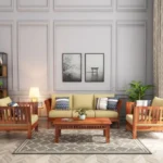 Priti : Annecy Wooden Sofa Set