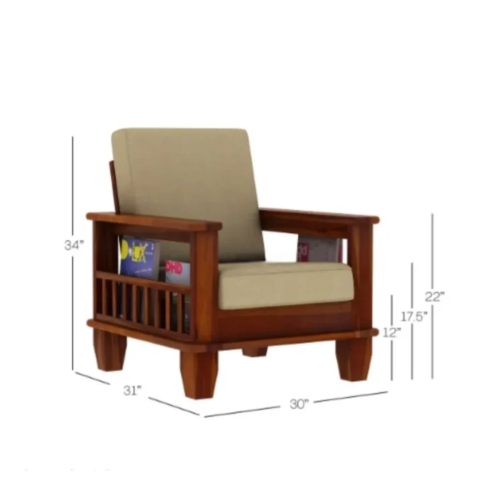 Priti : Sevilla Wooden Sofa Set - Image 6