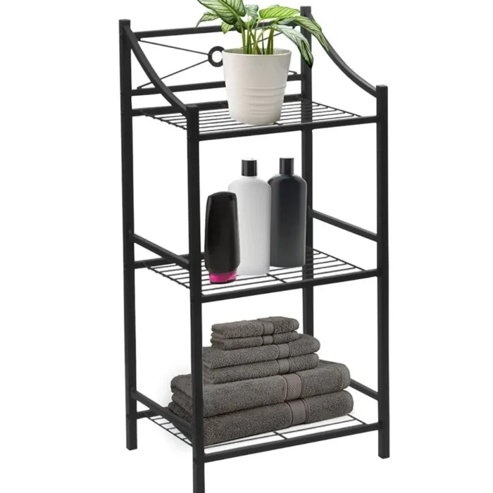 2-71 3-Tier Multipurpose Freestanding Metal Rack Storage Shelves/ Bathroom Rack - Image 2